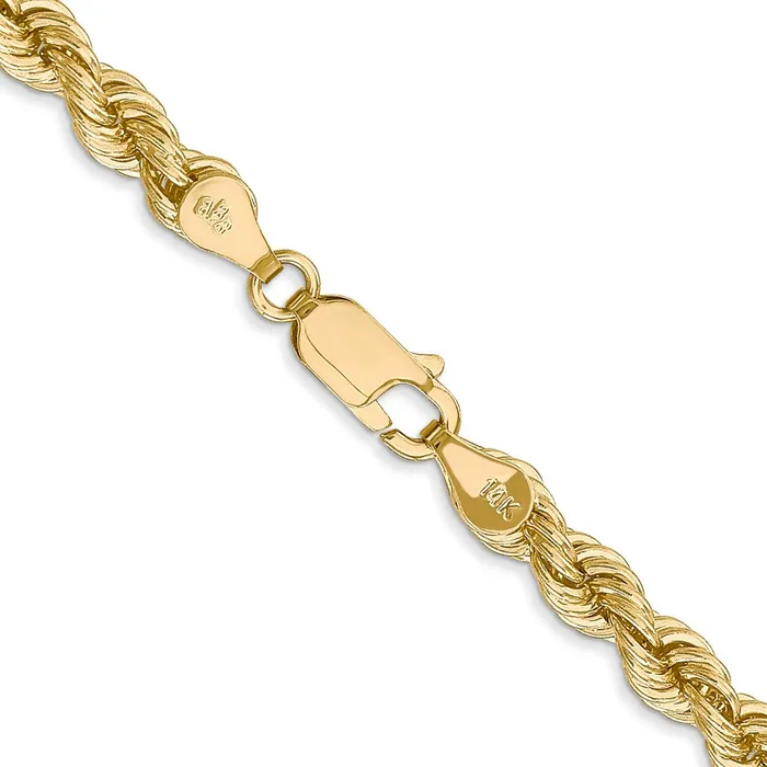 MDS 14K Yellow Gold 18 inch 5mm Regular Rope with Lobster Clasp Chain Necklace Necklaces MDS 14K Yellow Gold 18 inch 5mm Regular Rope with Lobster Clasp Chain Necklace Necklaces