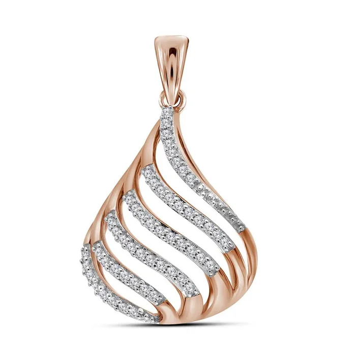 Necklaces 10k Rose Gold Round Diamond Cascading Strand Teardrop Pendant 16 Cttw gndatlanta Necklaces 10k Rose Gold Round Diamond Cascading Strand Teardrop Pendant 16 Cttw gndatlanta
