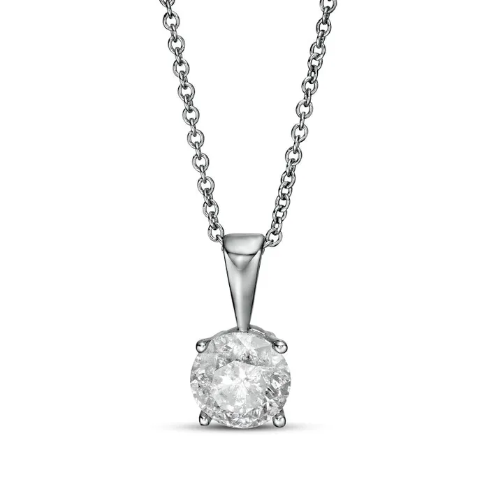 Necklaces Goldia 125 CT Natural Clarity Enhanced Solitaire Pendant in 10K White Gold II3 Necklaces Goldia 125 CT Natural Clarity Enhanced Solitaire Pendant in 10K White Gold II3