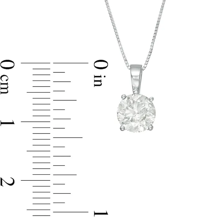 Necklaces Goldia 1 CT Natural Clarity Enhanced Solitaire Pendant in 14K White Gold Necklaces Goldia 1 CT Natural Clarity Enhanced Solitaire Pendant in 14K White Gold