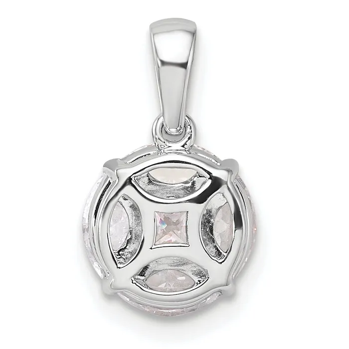 Necklaces Goldia 14k White Gold 1 Ct Lab Grown Diamond VSSI G Round and Marquise Pendant