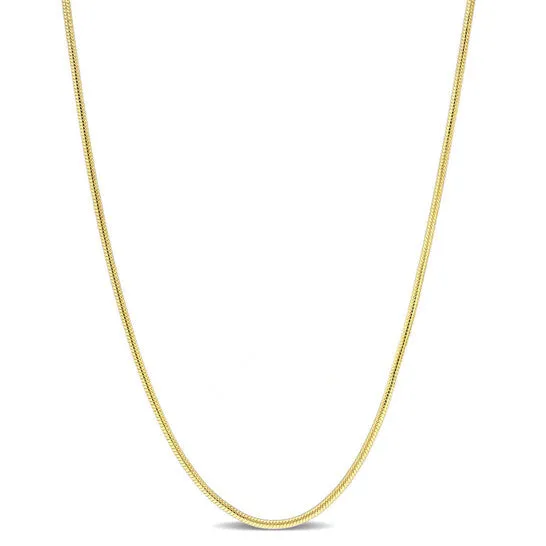 Necklaces JMS always Original AMOUR 12mm Snake Chain Necklace In Yellow Plated Sterling Silver 18 In Necklaces JMS always Original AMOUR 12mm Snake Chain Necklace In Yellow Plated Sterling Silver 18 In