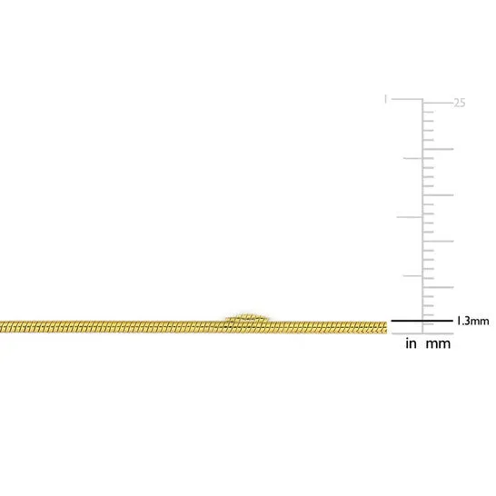 Necklaces JMS always Original AMOUR 12mm Snake Chain Necklace In Yellow Plated Sterling Silver 18 In Necklaces JMS always Original AMOUR 12mm Snake Chain Necklace In Yellow Plated Sterling Silver 18 In