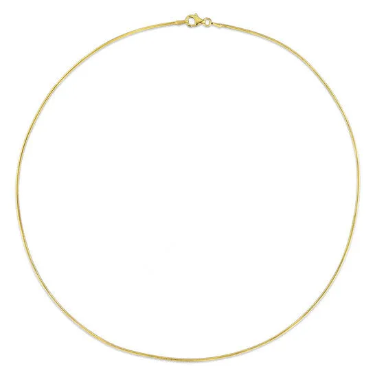 Necklaces JMS always Original AMOUR 12mm Snake Chain Necklace In Yellow Plated Sterling Silver 18 In Necklaces JMS always Original AMOUR 12mm Snake Chain Necklace In Yellow Plated Sterling Silver 18 In