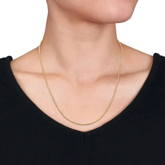 Necklaces JMS always Original AMOUR 12mm Snake Chain Necklace In Yellow Plated Sterling Silver 18 In Necklaces JMS always Original AMOUR 12mm Snake Chain Necklace In Yellow Plated Sterling Silver 18 In