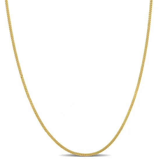 Necklaces JMS always Original Amour 1mm Diamond Cut Flat Curb Link Chain Necklace in 14k Yellow Gold 16 in Necklaces JMS always Original Amour 1mm Diamond Cut Flat Curb Link Chain Necklace in 14k Yellow Gold 16 in
