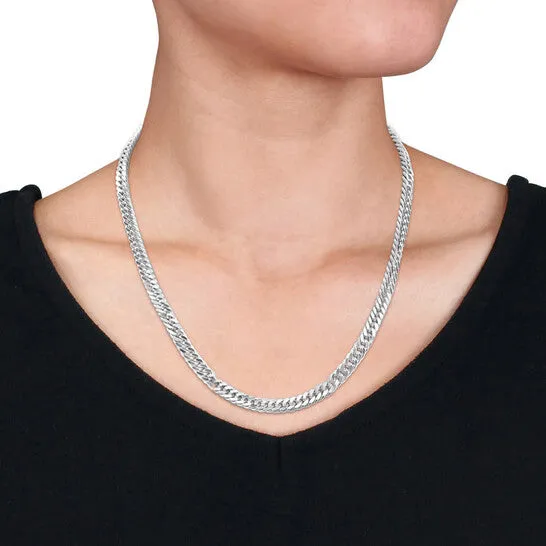 Necklaces JMS always Original AMOUR 55mm Double Curb Link Chain Necklace In Sterling Silver 18 In Necklaces JMS always Original AMOUR 55mm Double Curb Link Chain Necklace In Sterling Silver 18 In