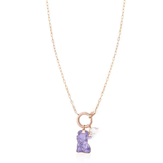 Necklaces JMS always Original Swarovski Purple Rose GoldTone Plated Chinese Zodiac Ox Necklace Necklaces JMS always Original Swarovski Purple Rose GoldTone Plated Chinese Zodiac Ox Necklace