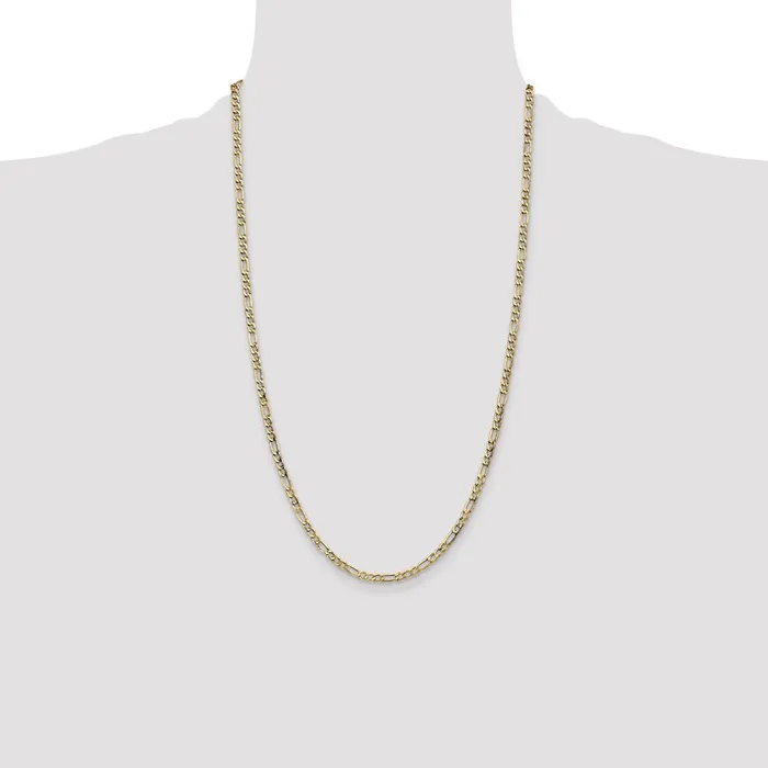 Necklaces MDS 14K Yellow Gold 26 inch 35mm SemiSolid Figaro with Lobster Clasp Chain Necklace Necklaces MDS 14K Yellow Gold 26 inch 35mm SemiSolid Figaro with Lobster Clasp Chain Necklace