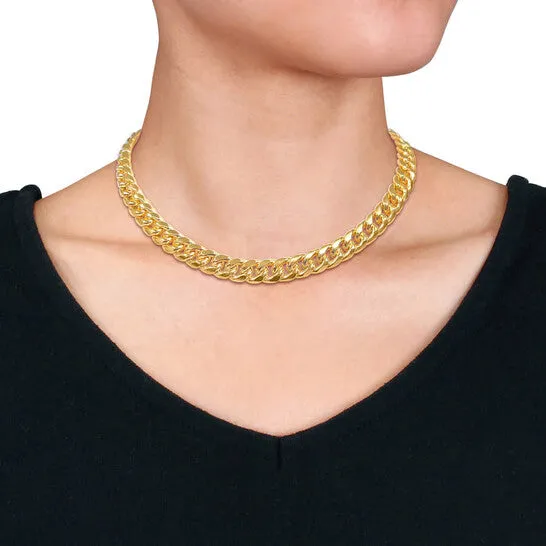 Necklaces Original AMOUR 925mm Miami Cuban Link Chain Necklace In 10K Yellow Gold 16 In JMS always