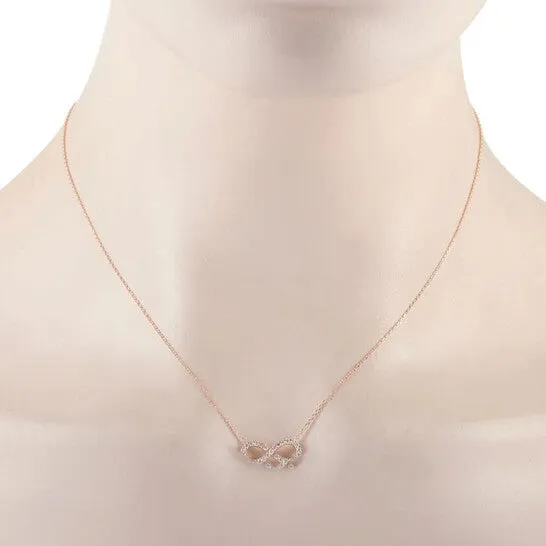 Necklaces Original LB Exclusive 14K Rose Gold 030ct Diamond Infinity Symbol Necklace JMS always Necklaces Original LB Exclusive 14K Rose Gold 030ct Diamond Infinity Symbol Necklace JMS always
