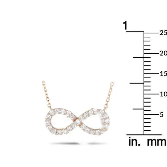 Necklaces Original LB Exclusive 14K Rose Gold 030ct Diamond Infinity Symbol Necklace JMS always Necklaces Original LB Exclusive 14K Rose Gold 030ct Diamond Infinity Symbol Necklace JMS always