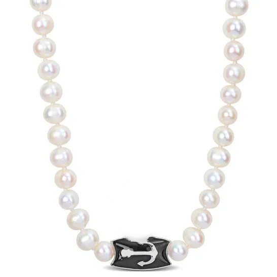 Original Amour 775mm Cultured Freshwater Pearl Mens Necklace with Large Lobster Clasp in Sterling Silver JMS always Necklaces Original Amour 775mm Cultured Freshwater Pearl Mens Necklace with Large Lobster Clasp in Sterling Silver JMS always Necklaces