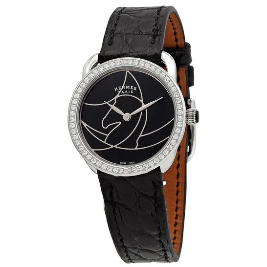 Original Hermes Arceau Cavales Quartz Black Dial Ladies Watch 045726WW00 JMS always Watches Original Hermes Arceau Cavales Quartz Black Dial Ladies Watch 045726WW00 JMS always Watches