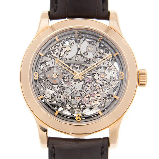 Original Jaeger LeCoultre Master Control Eight Days Skeleton Dial 18kt Rose Gold Brown Leather Mens Watch Q16124SQ JMS always Watches Original Jaeger LeCoultre Master Control Eight Days Skeleton Dial 18kt Rose Gold Brown Leather Mens Watch Q16124SQ JMS always Watches