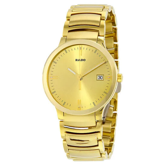 Original Rado Centrix Gold Dial Yellow Goldplated Mens Watch R30527253 JMS always PreStyled Sets Original Rado Centrix Gold Dial Yellow Goldplated Mens Watch R30527253 JMS always PreStyled Sets