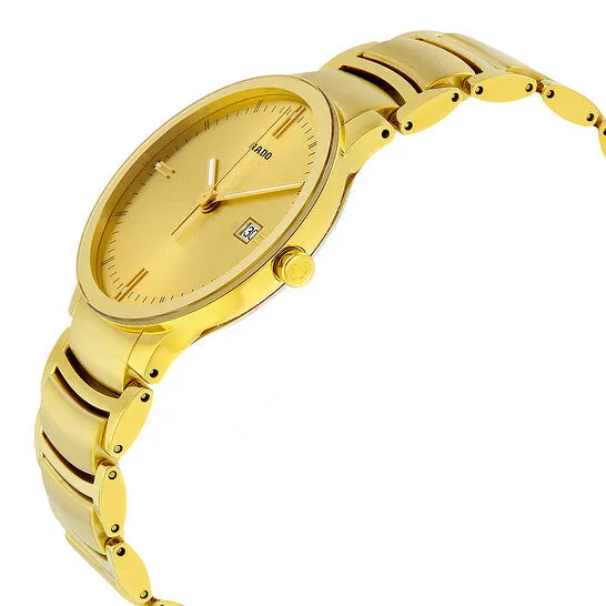Original Rado Centrix Gold Dial Yellow Goldplated Mens Watch R30527253 JMS always PreStyled Sets