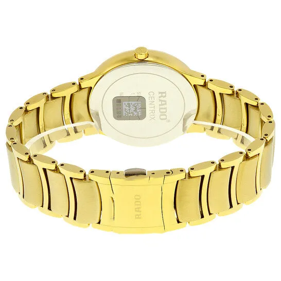 Original Rado Centrix Gold Dial Yellow Goldplated Mens Watch R30527253 JMS always PreStyled Sets