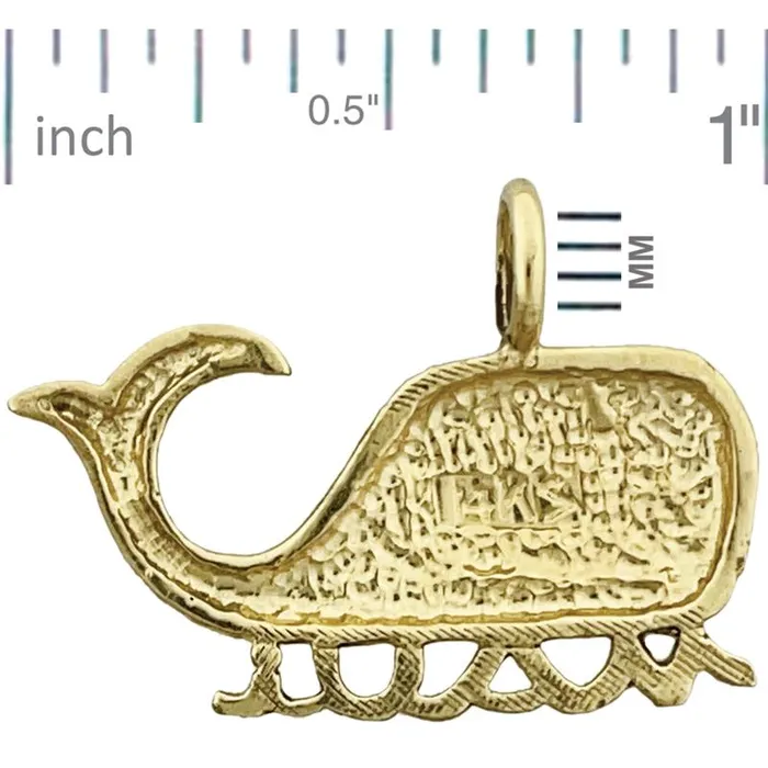 PreStyled Sets 14K Gold Maui Whale Slide Pendant Goldia