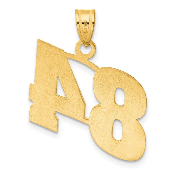 PreStyled Sets 14k Yellow Gold Polished Block Number 84 Pendant Goldia
