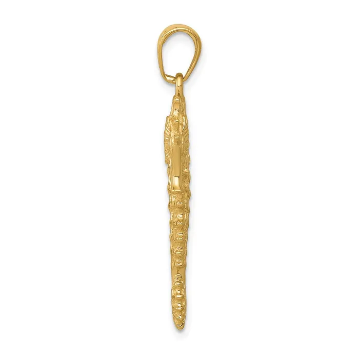 PreStyled Sets Goldia 14k Yellow Gold 3D Seahorse Pendant
