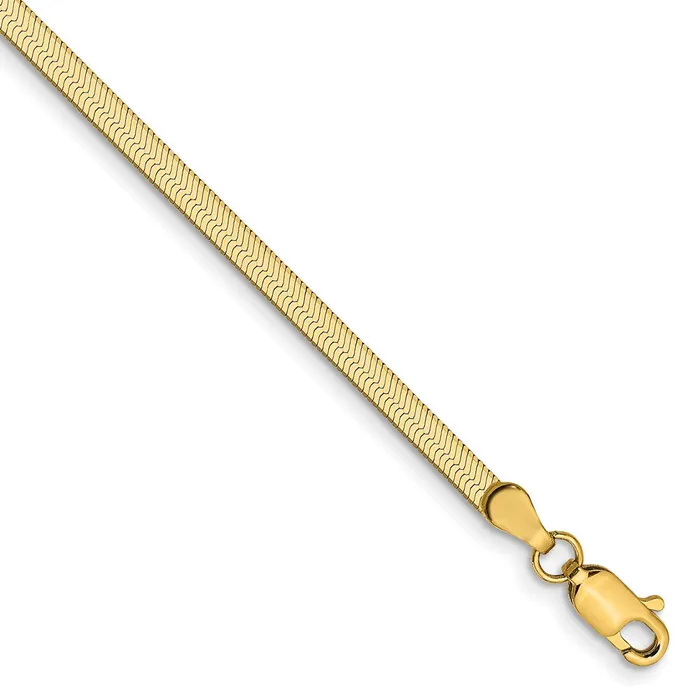 PreStyled Sets MDS 14K Yellow Gold 25mm Silky Herringbone Chain nan