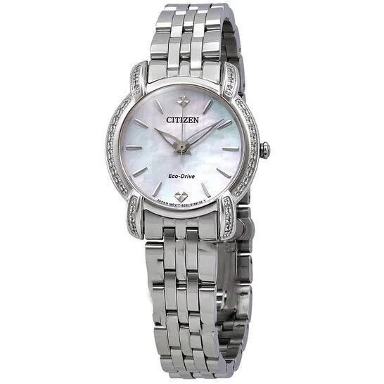Watches JMS always Original Citizen Jolie EcoDrive Diamond Mother of Pearl Dial Ladies Watch EM069050D Watches JMS always Original Citizen Jolie EcoDrive Diamond Mother of Pearl Dial Ladies Watch EM069050D