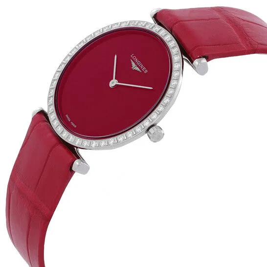 Watches JMS always Original Longines La Grande Classique Quartz Diamond Red Dial Ladies Watch L45230912 Watches JMS always Original Longines La Grande Classique Quartz Diamond Red Dial Ladies Watch L45230912