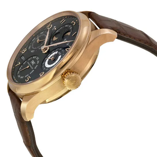 Watches Original IWC Portuguese Perpetual Calendar Hemisphere Moonphase 18kt Rose Gold Brown Leather Mens Watch IWC502122 JMS always Watches Original IWC Portuguese Perpetual Calendar Hemisphere Moonphase 18kt Rose Gold Brown Leather Mens Watch IWC502122 JMS always