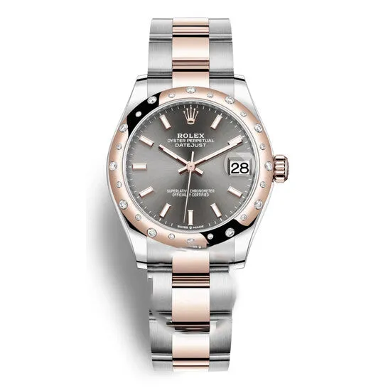 Watches Original Rolex DateJust 31 Dark Rhodium Dial Automatic Steel 18 ct Everose Gold Oyster Watch 278341DRSO JMS always Watches Original Rolex DateJust 31 Dark Rhodium Dial Automatic Steel 18 ct Everose Gold Oyster Watch 278341DRSO JMS always