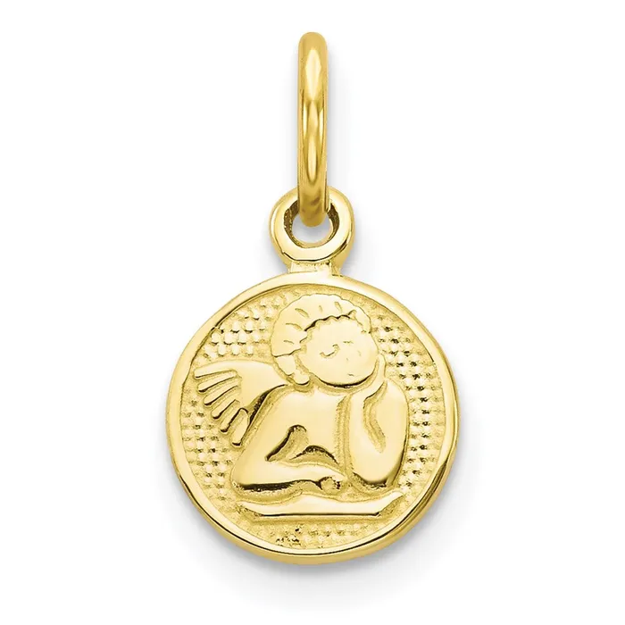 10k Angel Charm TreasureFineJewelers Charm Necklaces