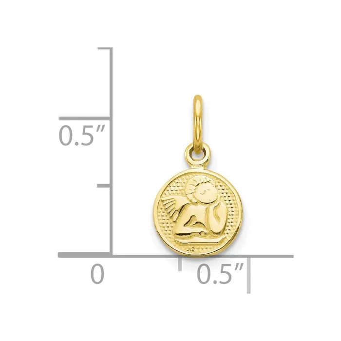 10k Angel Charm TreasureFineJewelers Charm Necklaces