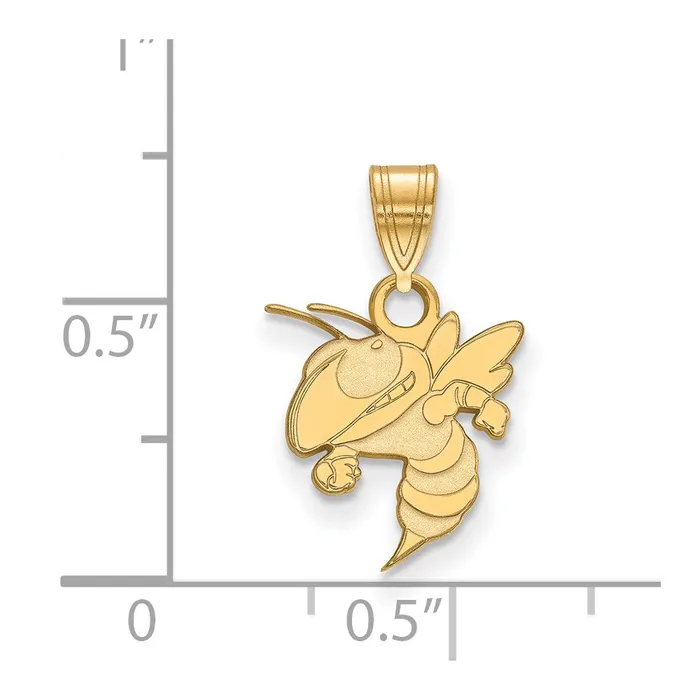 10k Gold Georgia Institute of Technology Small Pendant TreasureFineJewelers Necklaces