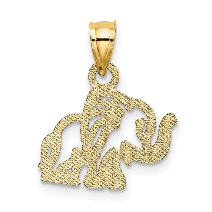 14K Flat CutOut Elephant Charm TreasureFineJewelers Charm Necklaces