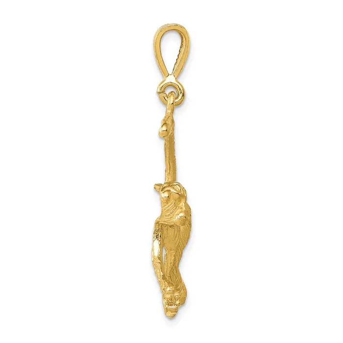 14k Monkey Charm TreasureFineJewelers Charm Necklaces
