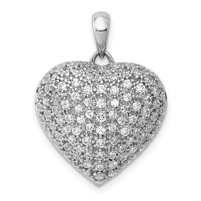 14k White Gold 1ct Diamond Fancy Heart Pendant TreasureFineJewelers Necklaces 14k White Gold 1ct Diamond Fancy Heart Pendant TreasureFineJewelers Necklaces