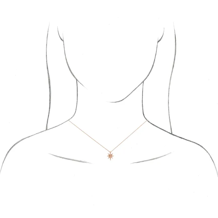 14K White Gold Beaded Starburst 1618 Necklace TreasureFineJewelers Necklaces