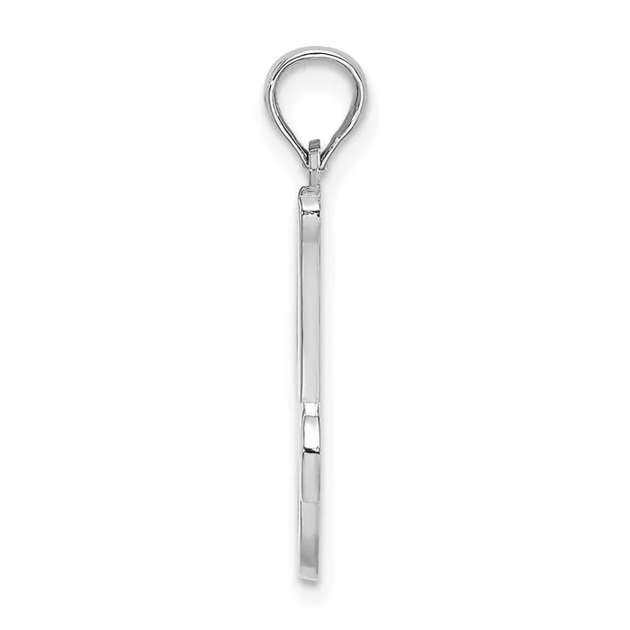 14k White Gold White Gold Script Letter J Initial Pendant TreasureFineJewelers Necklaces