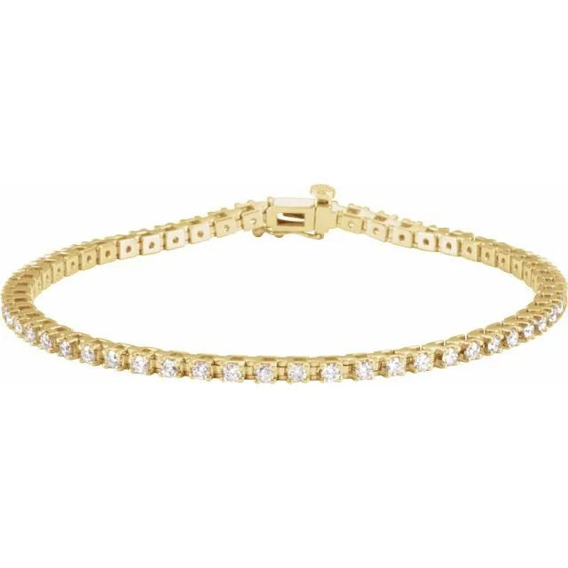 14K Yellow Gold 2 14 CTW LabGrown Diamond Line 7 14 Bracelet TreasureFineJewelers Bracelets 14K Yellow Gold 2 14 CTW LabGrown Diamond Line 7 14 Bracelet TreasureFineJewelers Bracelets