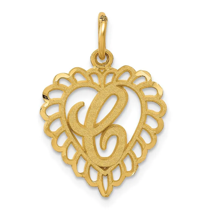 14k Yellow Gold Heart Letter C Charm TreasureFineJewelers Charm Necklaces 14k Yellow Gold Heart Letter C Charm TreasureFineJewelers Charm Necklaces