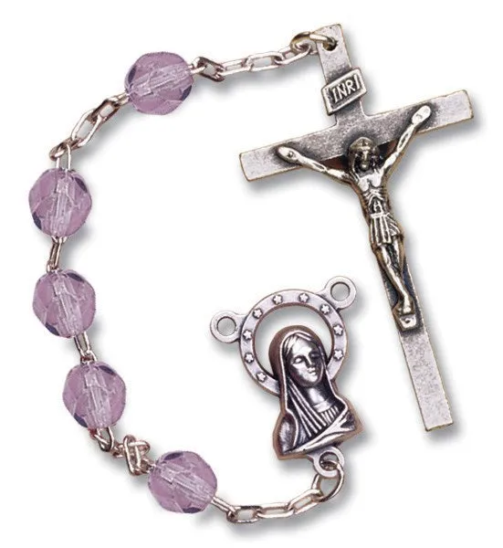 Catholic Gifts Canada Necklaces February Birthstone Rosary