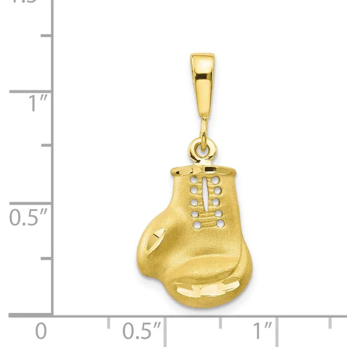 Charm Necklaces TreasureFineJewelers 10K Boxing Glove Charm