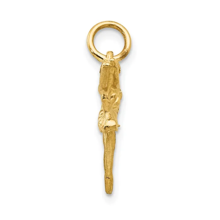 Charm Necklaces TreasureFineJewelers 14K 3D Ballerina Charm