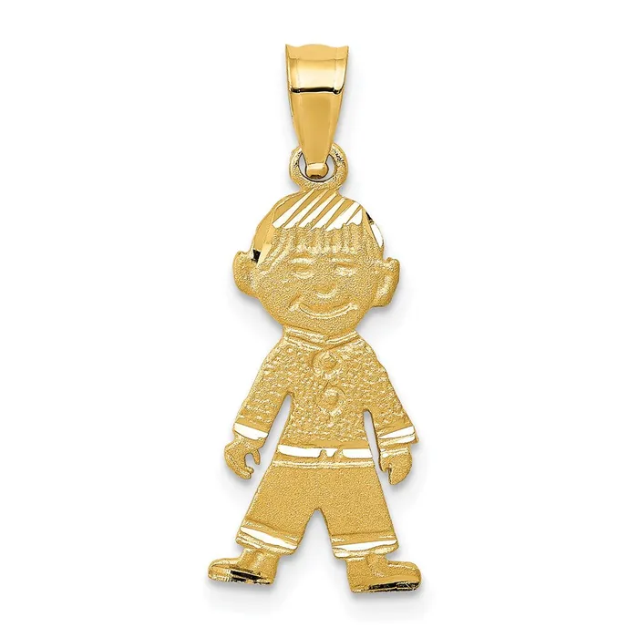 Charm Necklaces TreasureFineJewelers 14k Boy Charm
