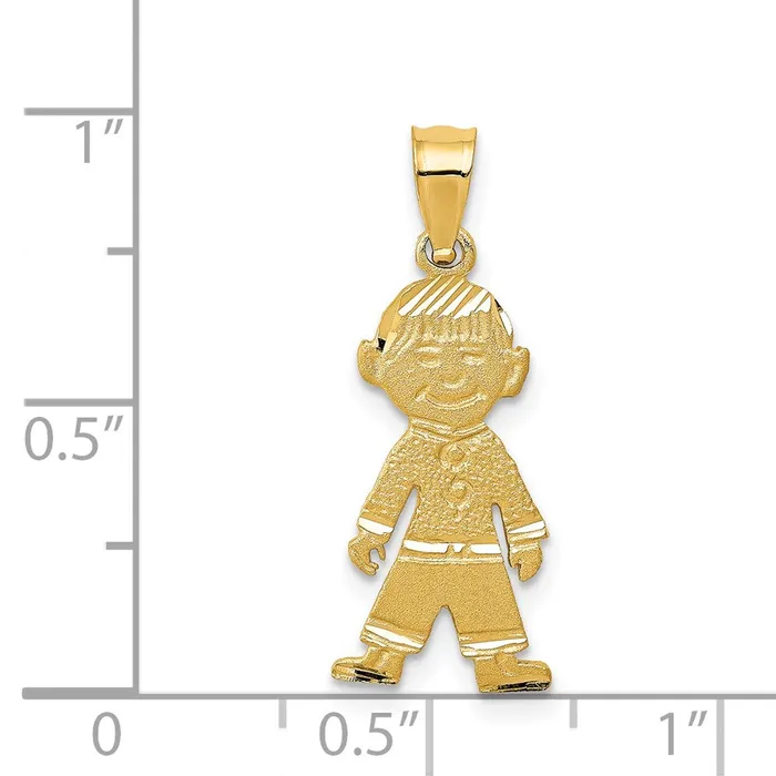 Charm Necklaces TreasureFineJewelers 14k Boy Charm