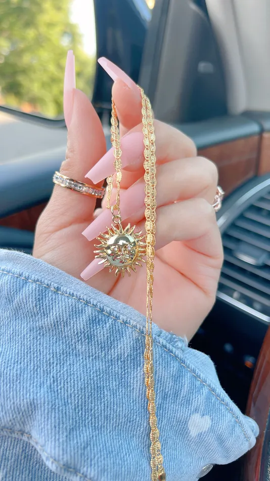 Gold Sun Necklace MP Jewelry Necklaces