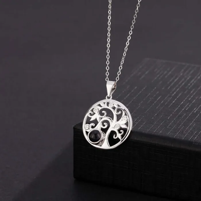 Hollow Tree of Life Necklace with Picture Inside Trendolla Jewelry Necklaces