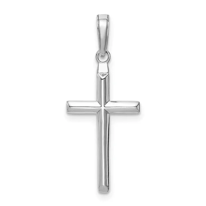 Necklaces 10K White Gold Reversible Latin Cross Pendant TreasureFineJewelers Necklaces 10K White Gold Reversible Latin Cross Pendant TreasureFineJewelers