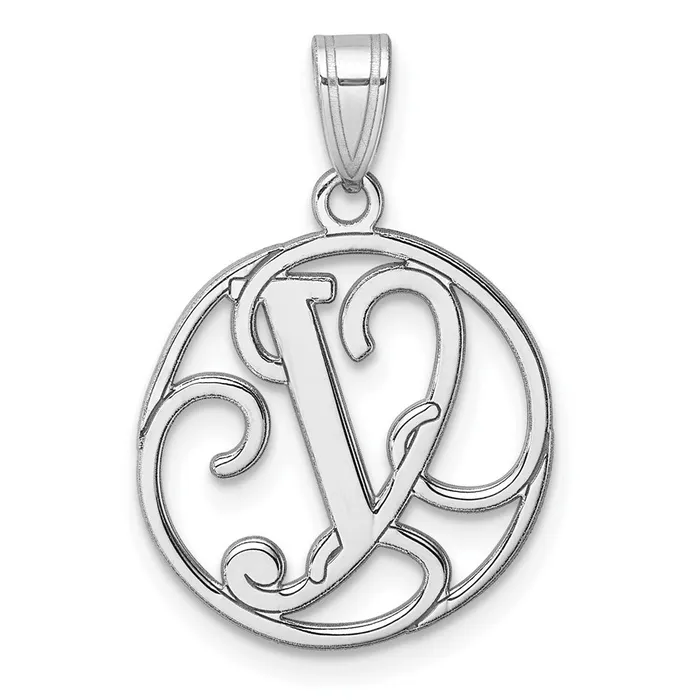 Necklaces Small Sterling Silver Rhodiumplated Fancy Script Letter Y Initial Pendant TreasureFineJewelers Necklaces Small Sterling Silver Rhodiumplated Fancy Script Letter Y Initial Pendant TreasureFineJewelers