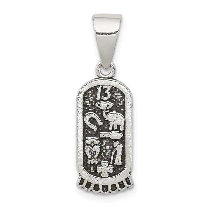 Necklaces Sterling Silver Antiqued Mini Good Luck Icons Pendant TreasureFineJewelers